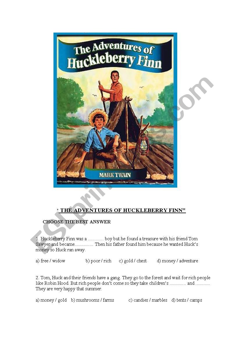 The adventures of Huckleberry Finn story book