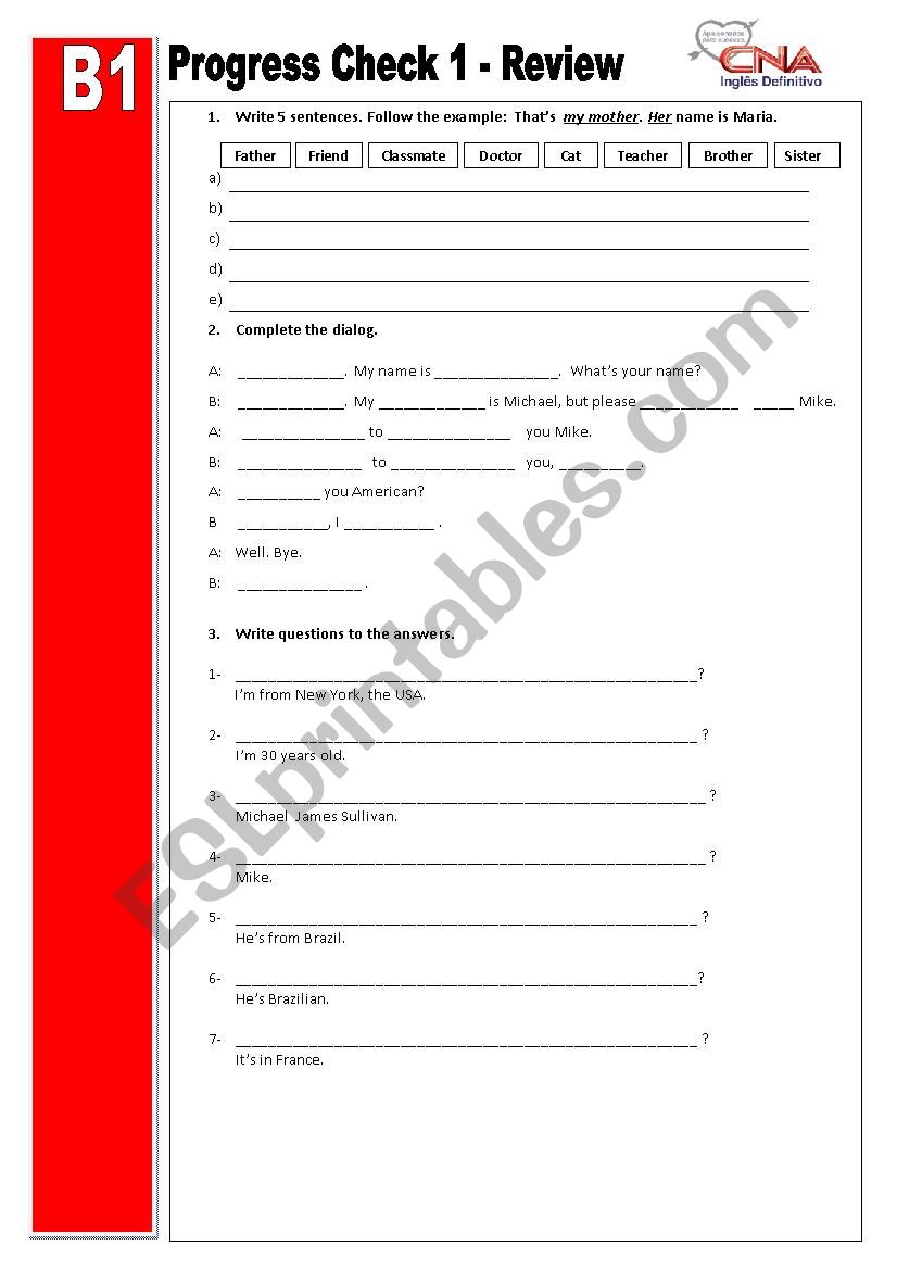 Basic 1 worksheet