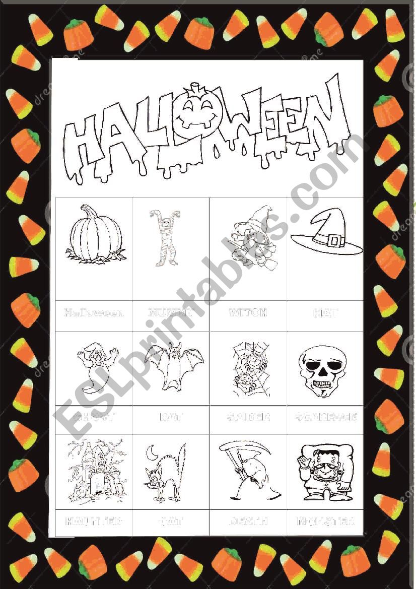 halloween worksheet