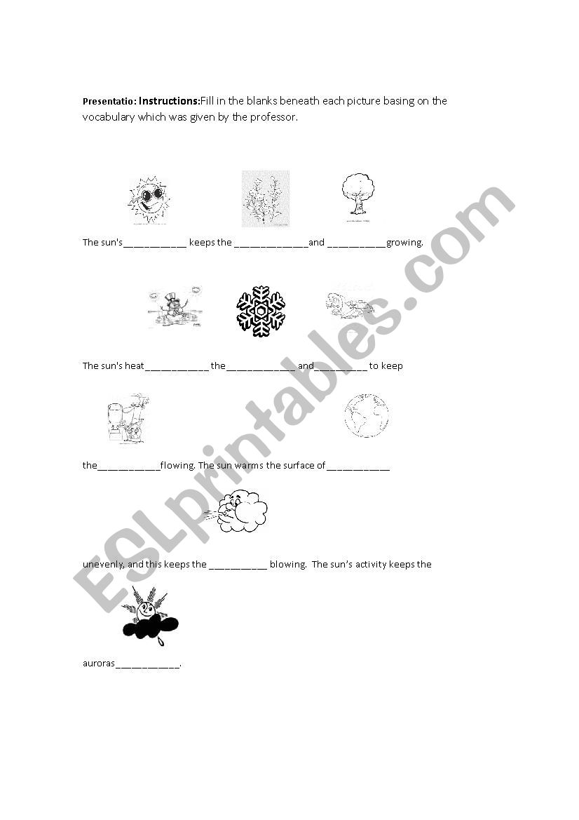 Natural Resources worksheet