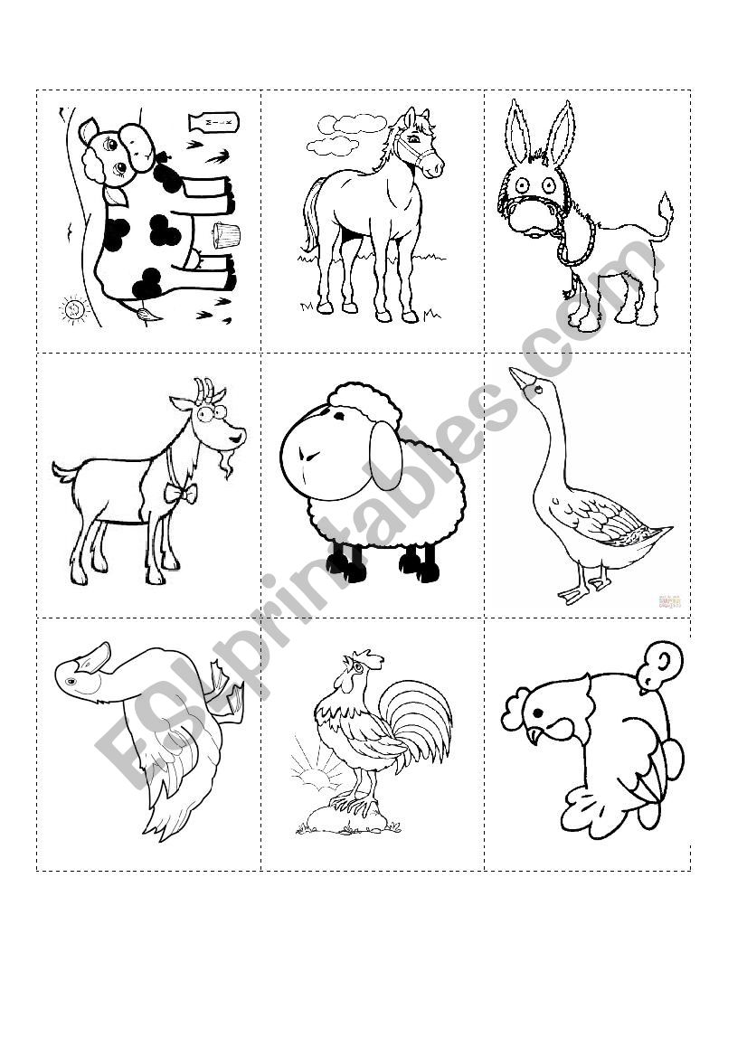 Farm animals worksheet