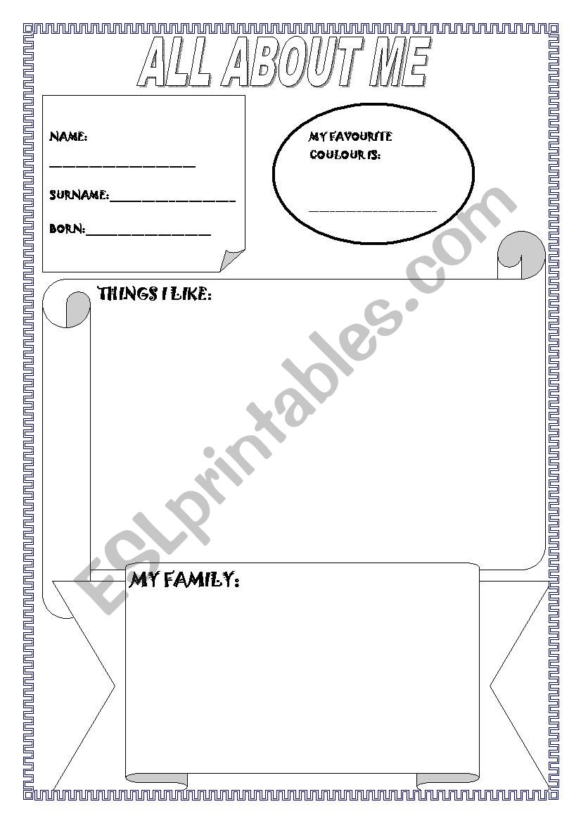 Getting to know you worksheet