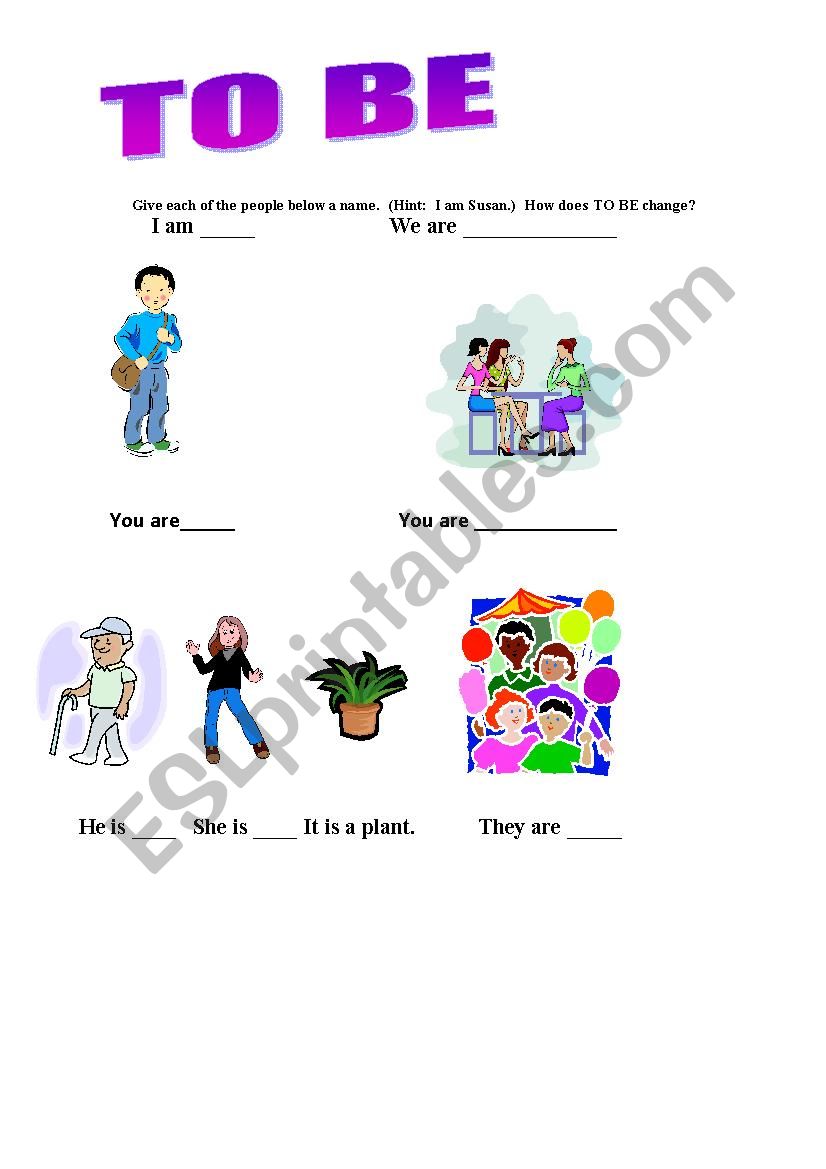 Exercise Verb To be worksheet