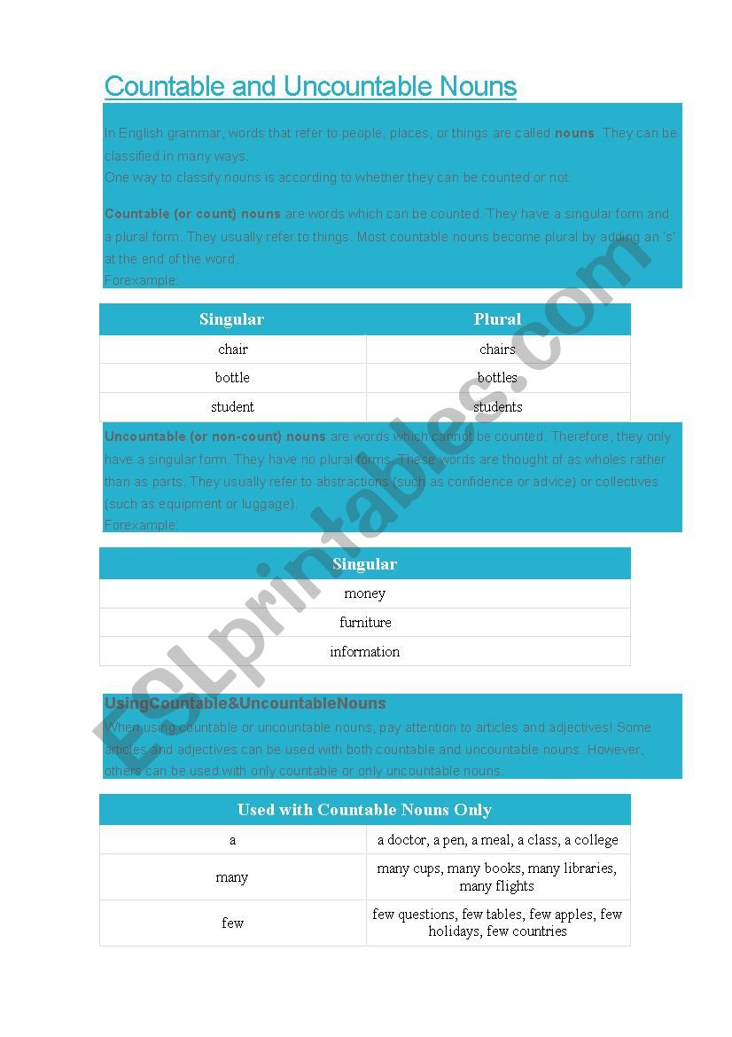 Grammar annexe worksheet