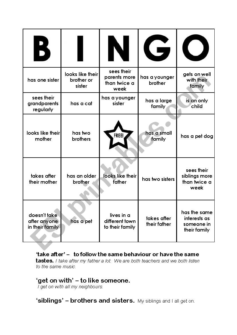 Find some who ....Bingo! worksheet