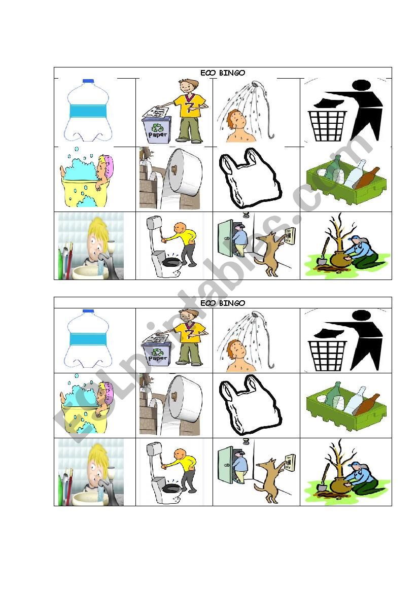 Eco Bingo worksheet