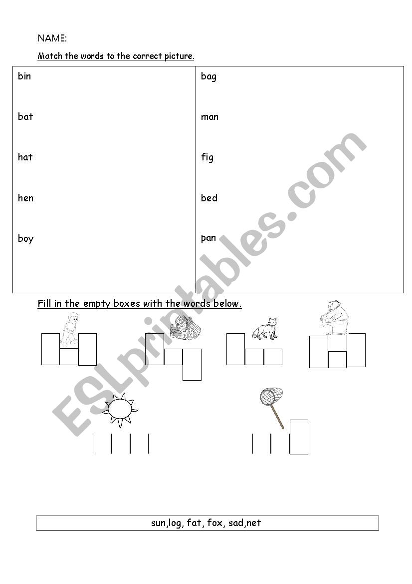 cvc worksheet