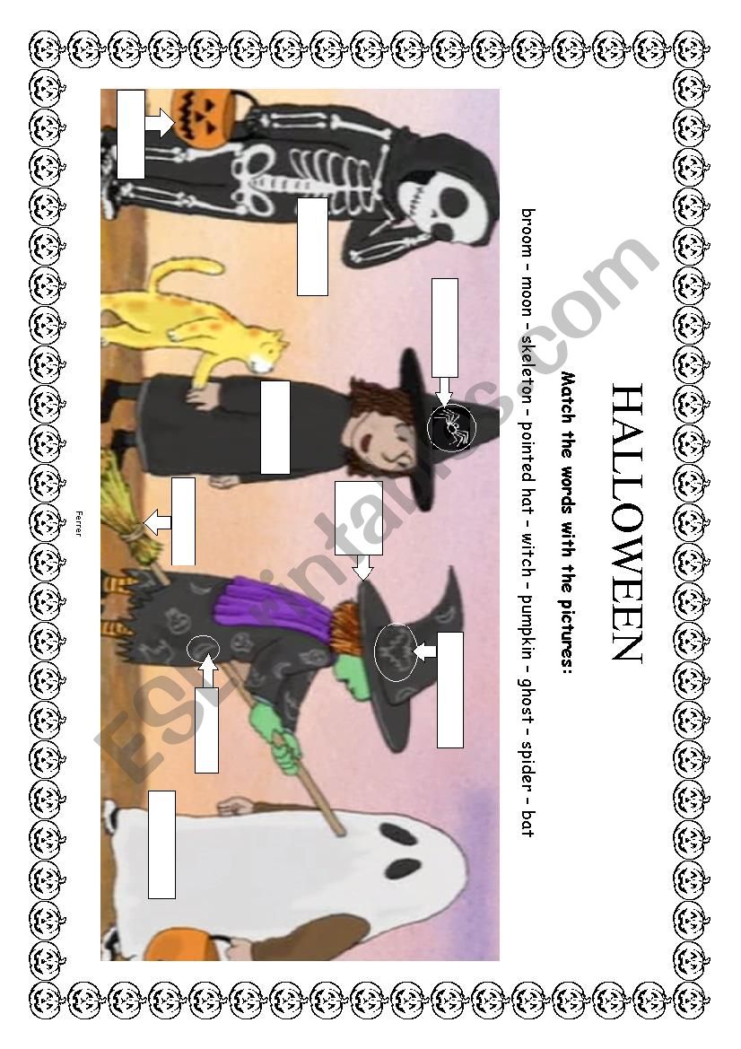 Halloween Vocabulary worksheet