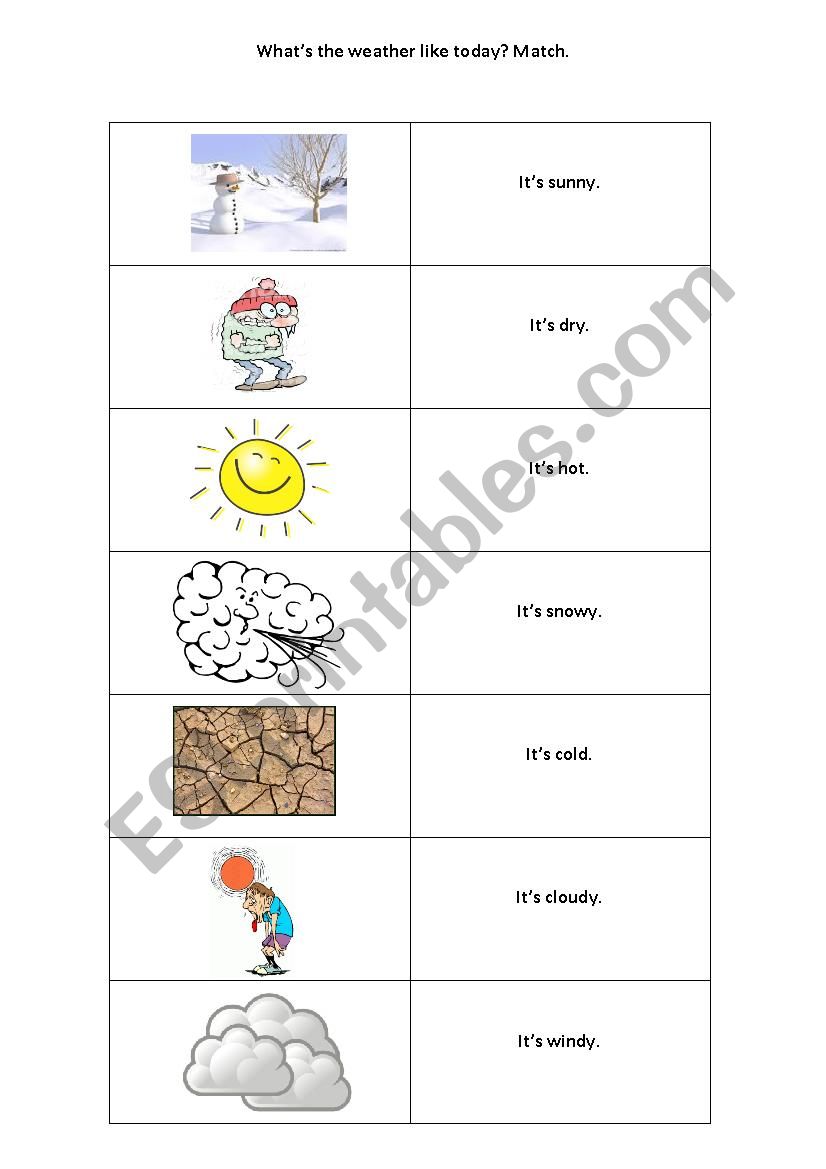 Weather - Flashcards worksheet