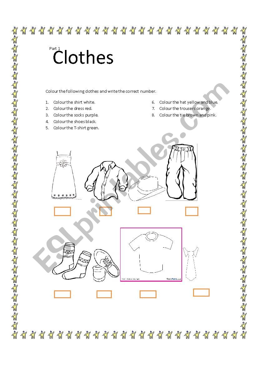Clothes - ESL worksheet by relisor
