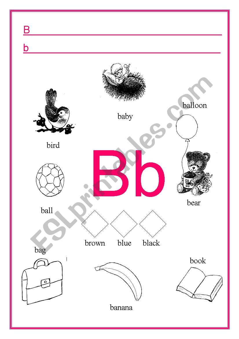 Beginning letter- b or d?: English ESL worksheets pdf & doc