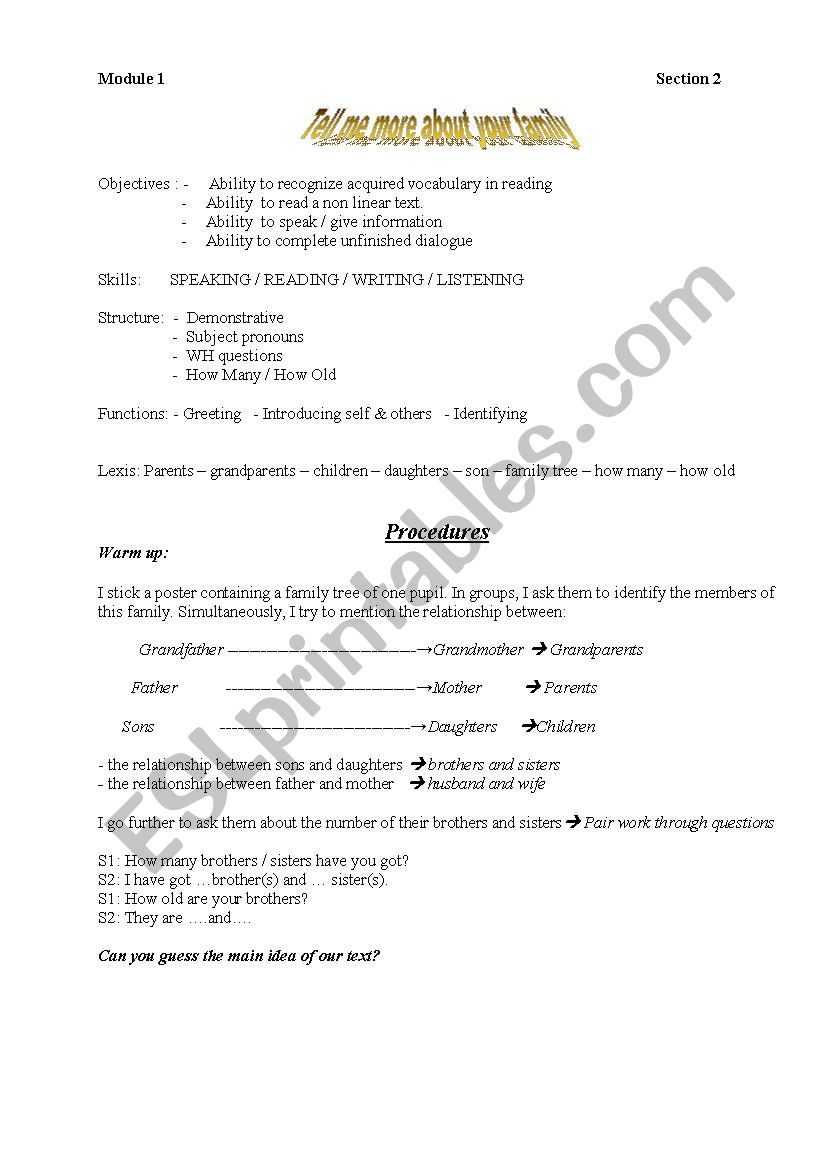7th form lesson plan worksheet
