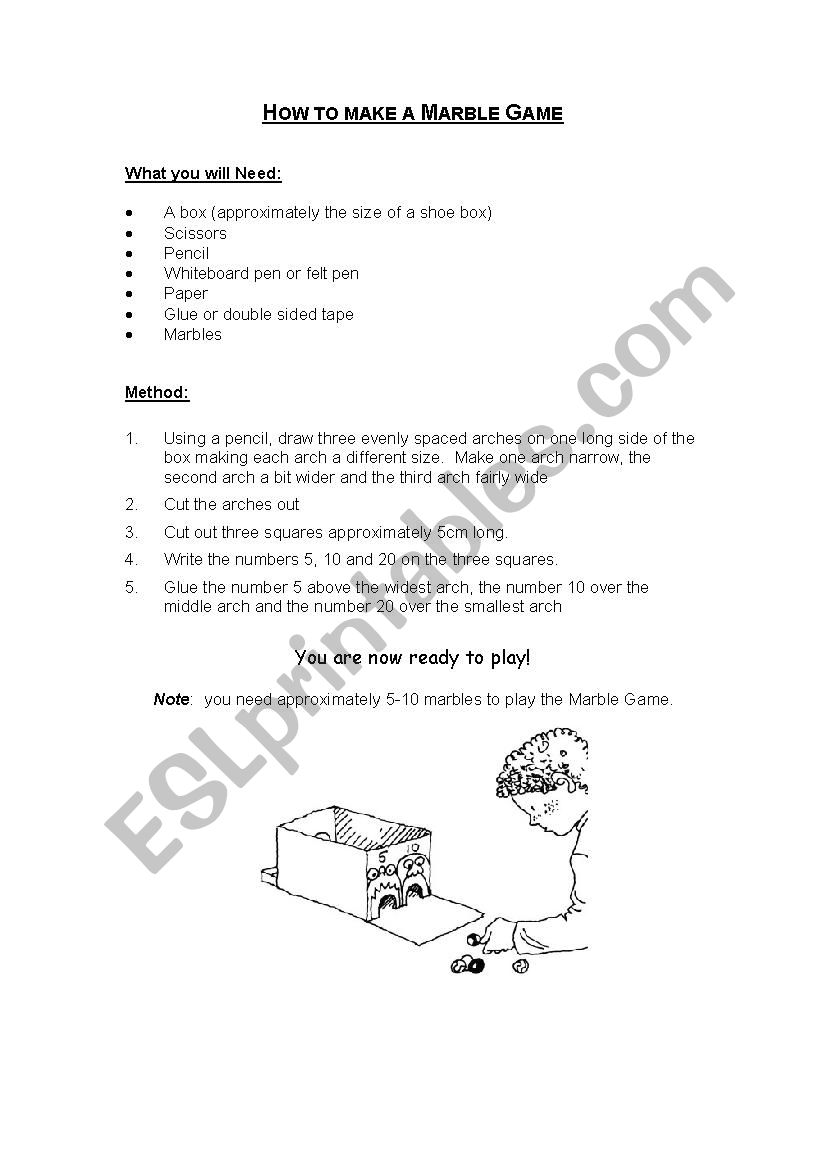 Instructional Activity worksheet