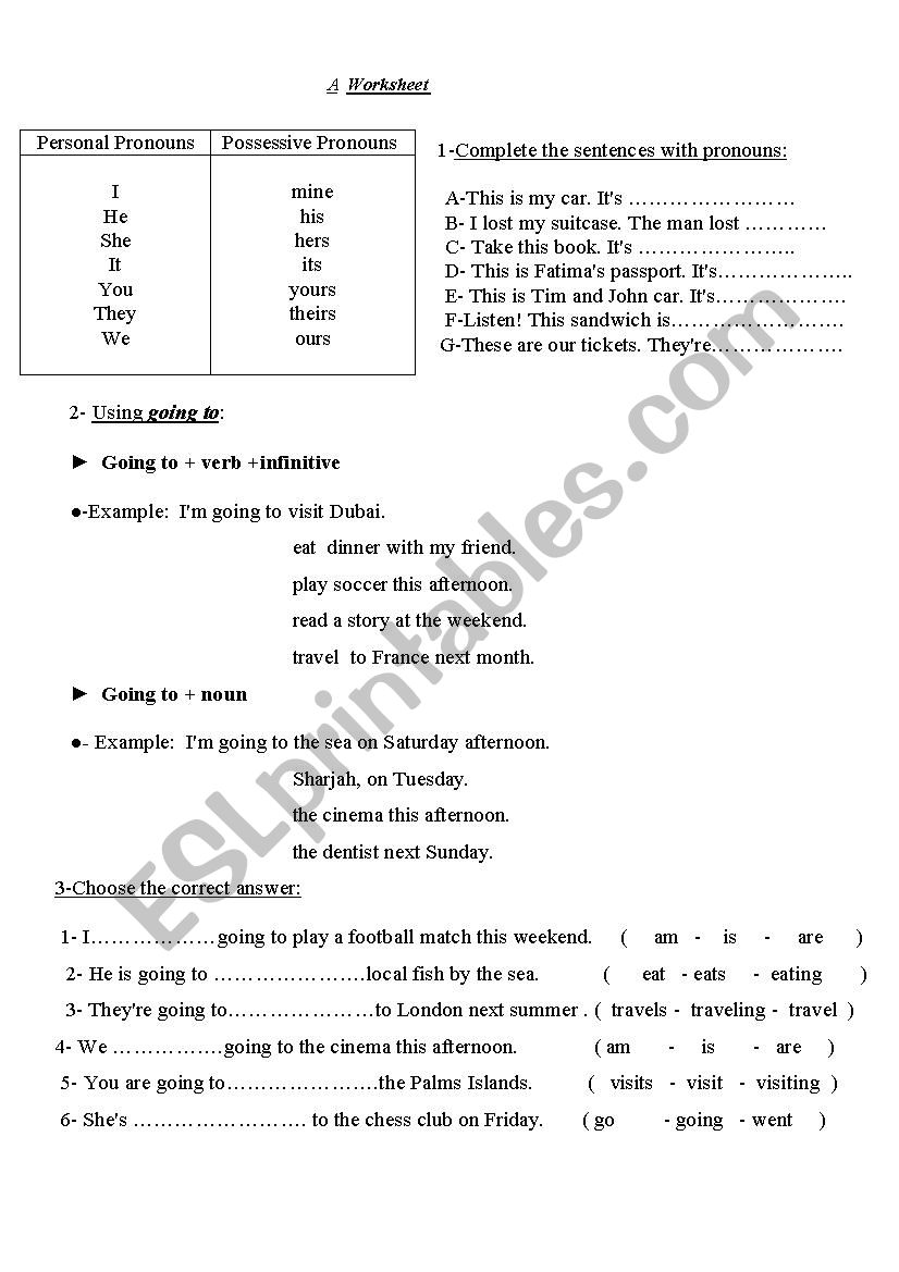 Grammar exercises worksheet