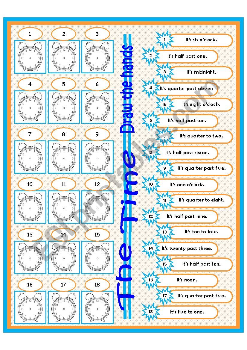 The Time worksheet