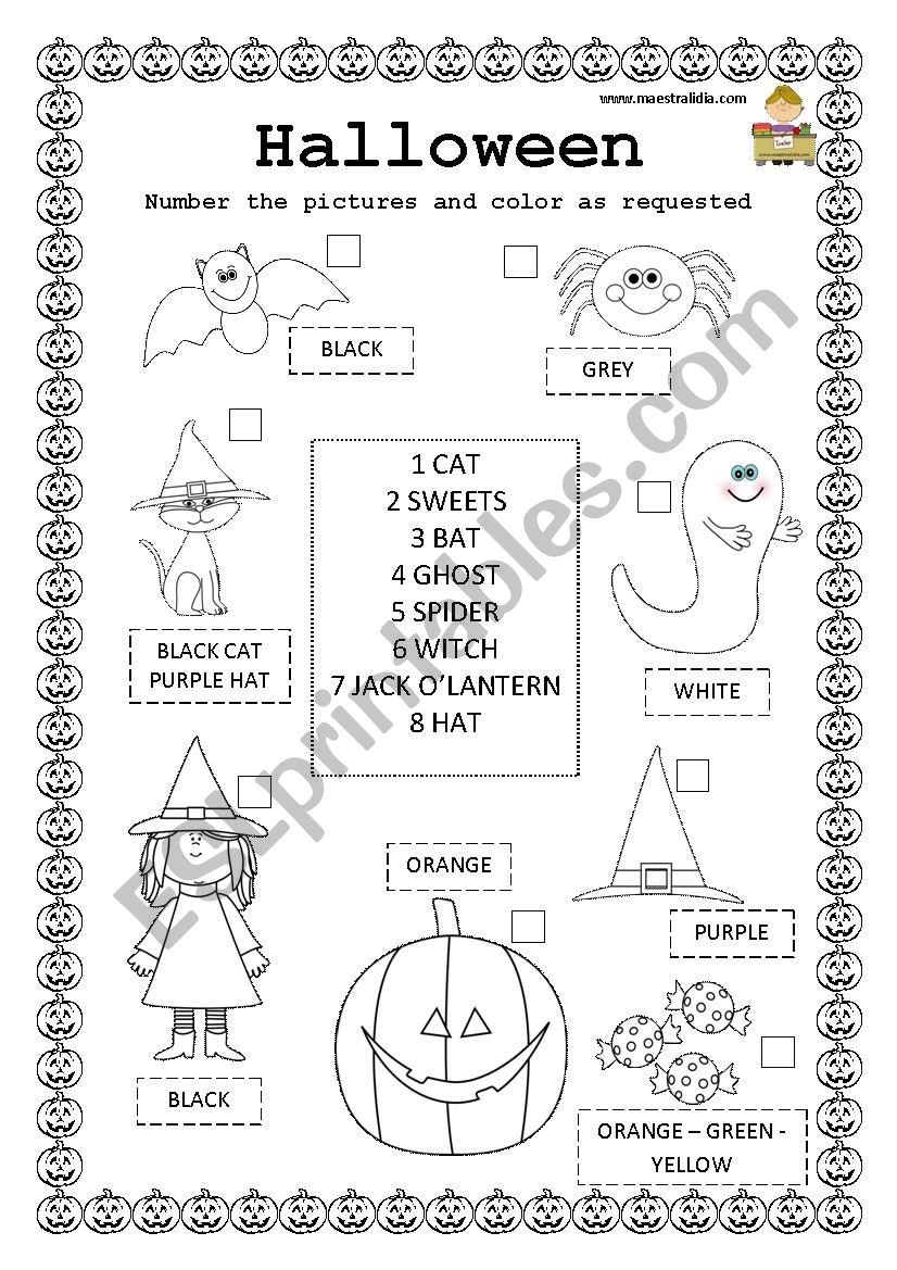 halloween activity worksheet