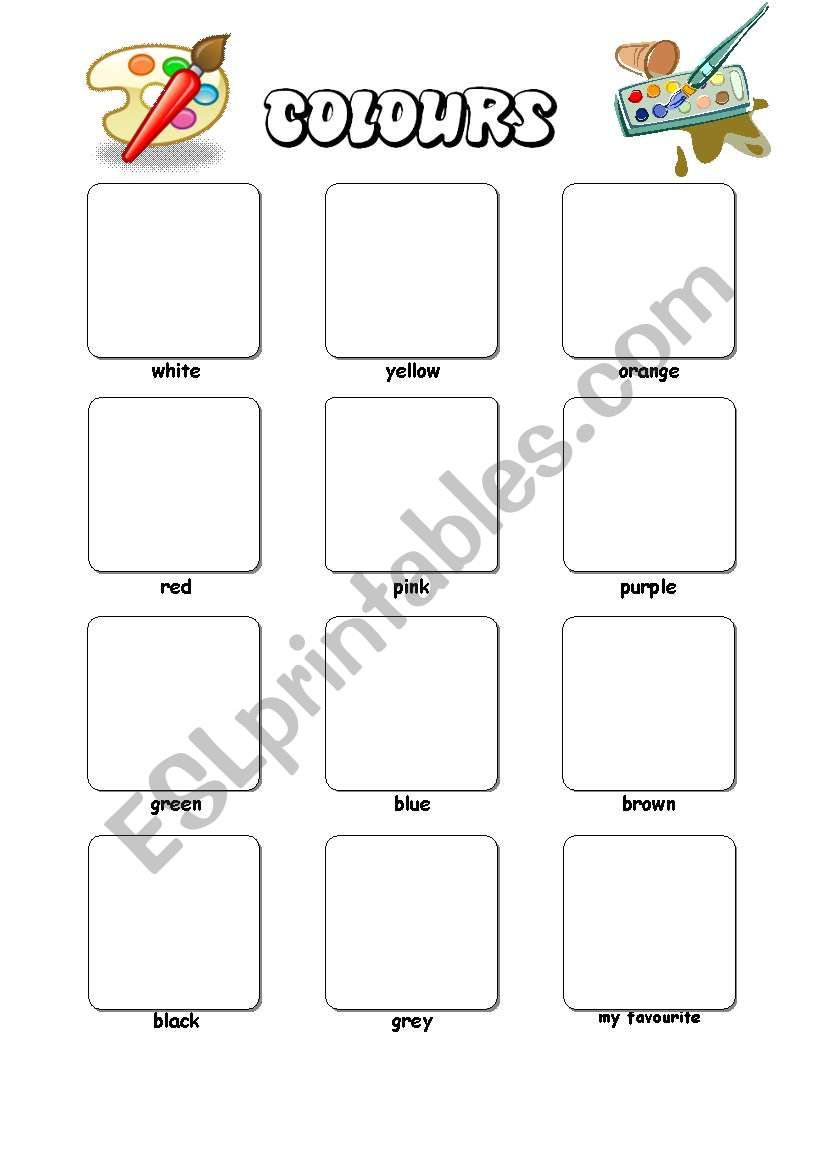 Colours worksheet