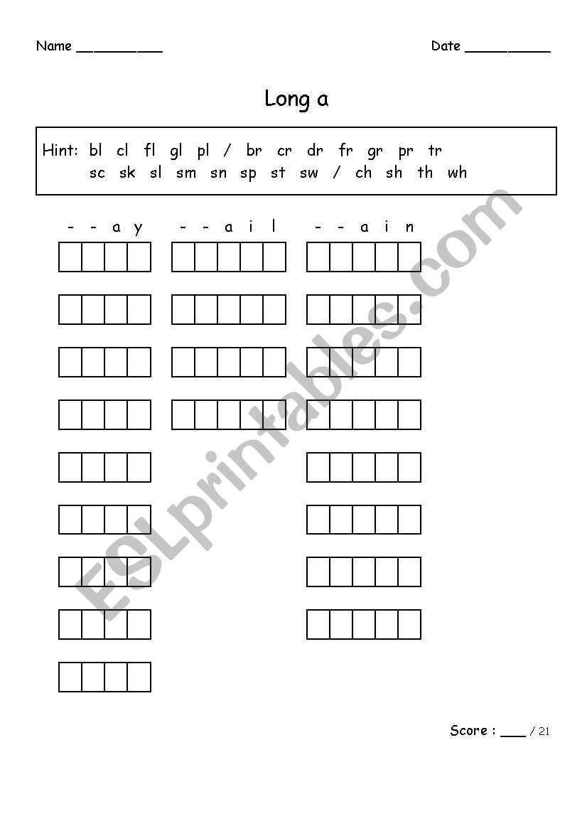 CCVC/CCVCC Words worksheet