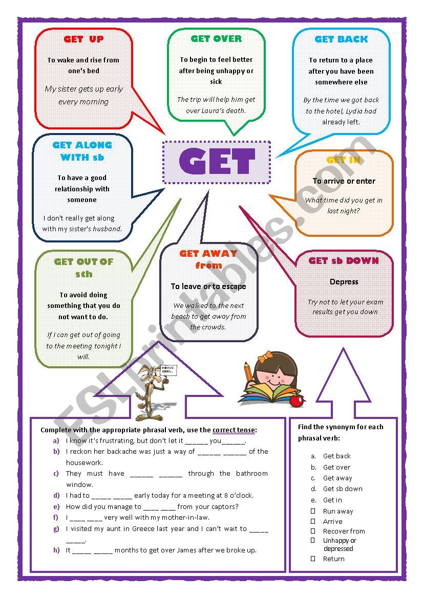 Phrasal verbs: GET worksheet