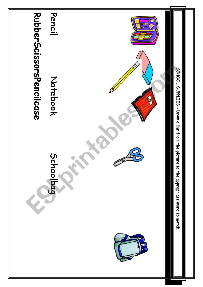 School Supplies worksheet