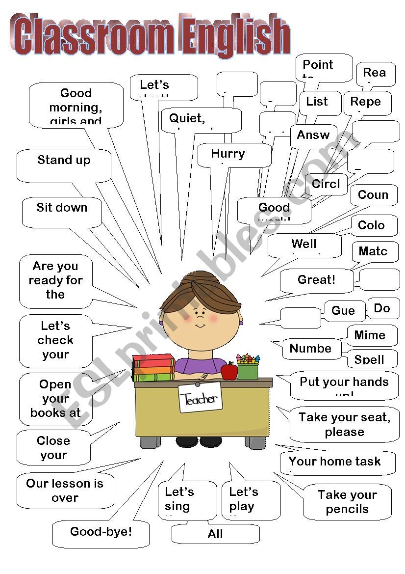 Classroom English (teacher) worksheet