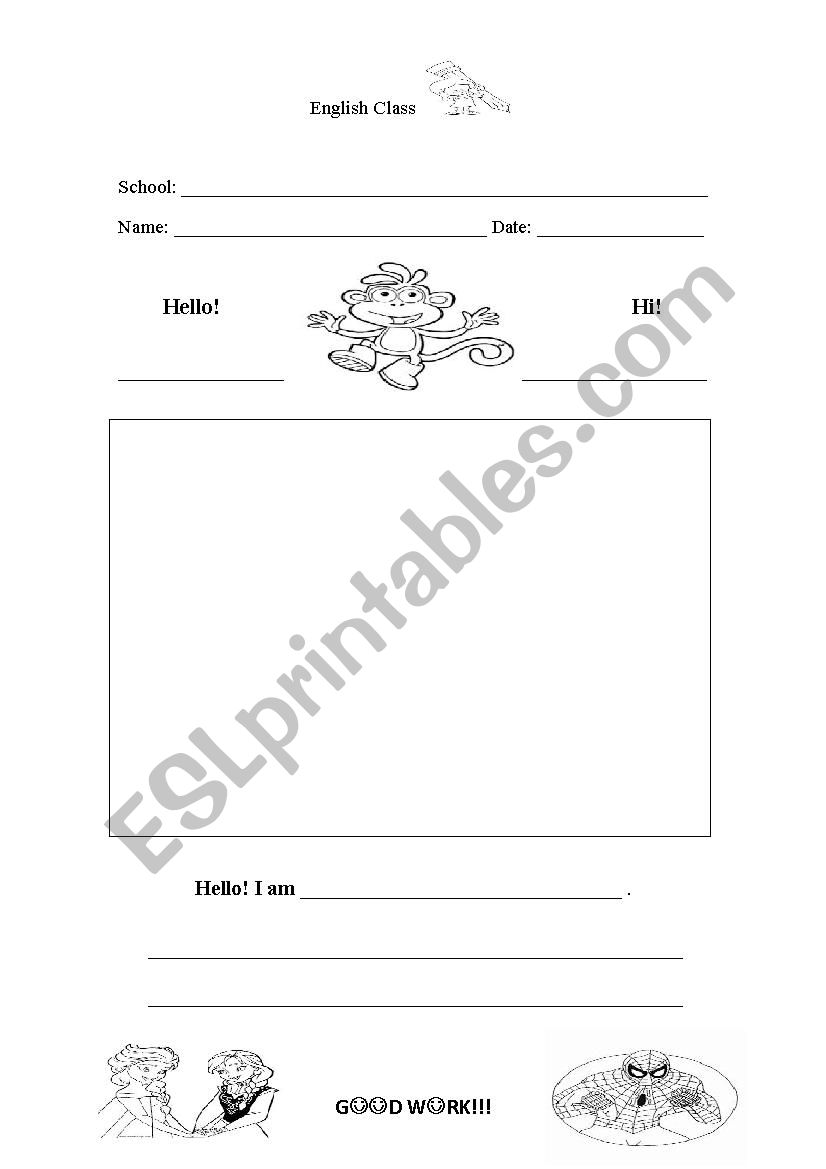 Greeting Hello - hi! worksheet