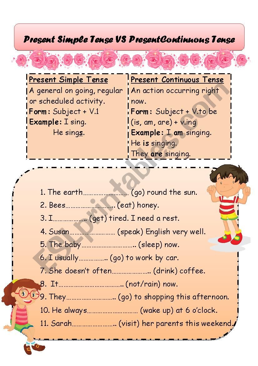 Present Simple VS Present Continuous