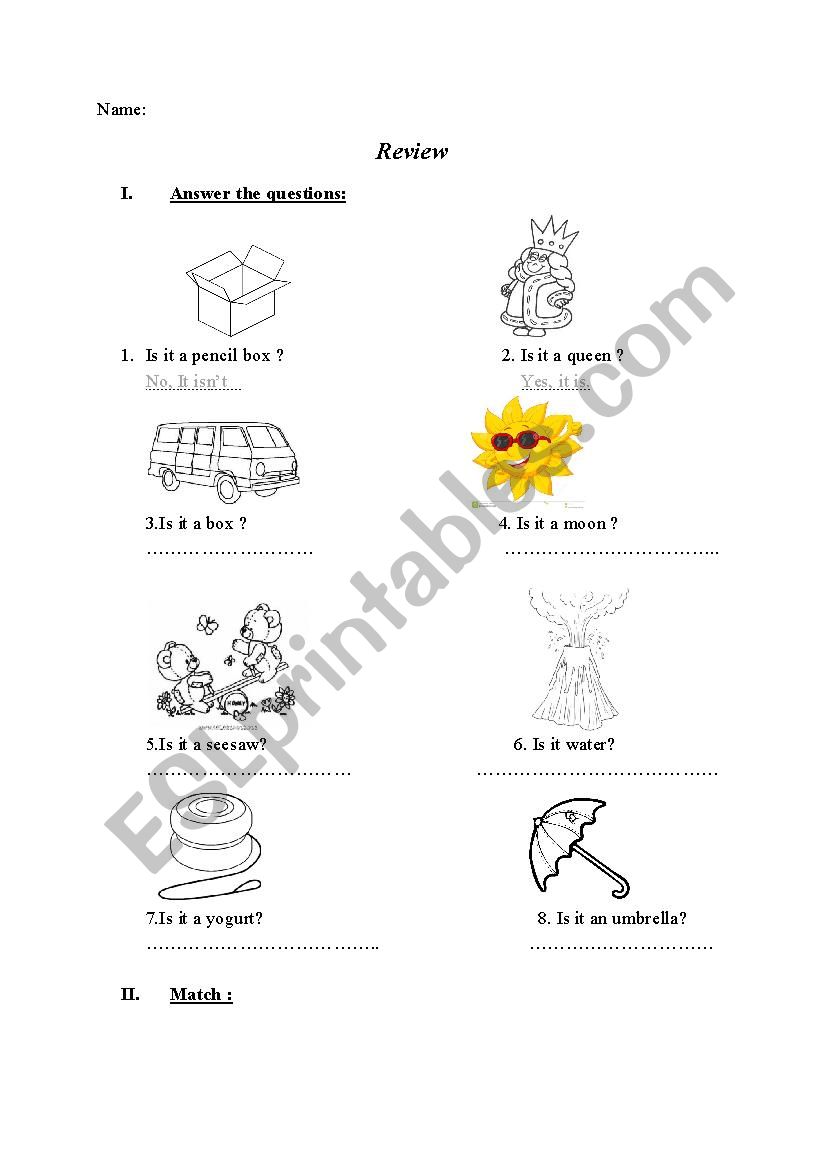 test for stater level ( 7-!0 years old)