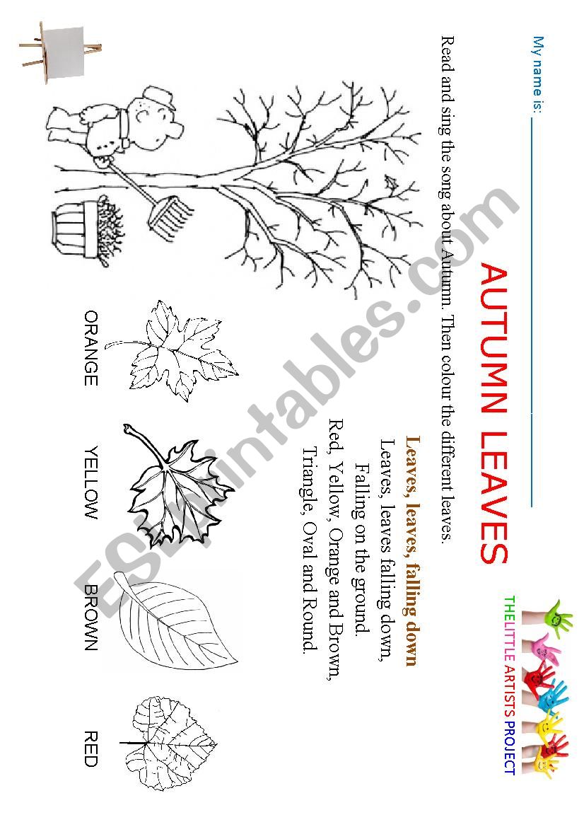 Autumn leaves worksheet