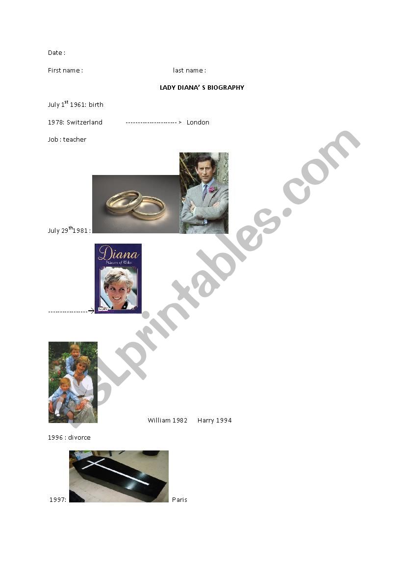 Lady Diana´s picture biography