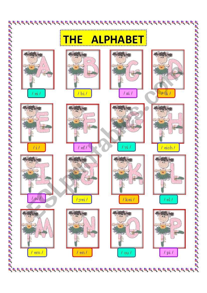 THE ALPHABET ( PART 1) worksheet