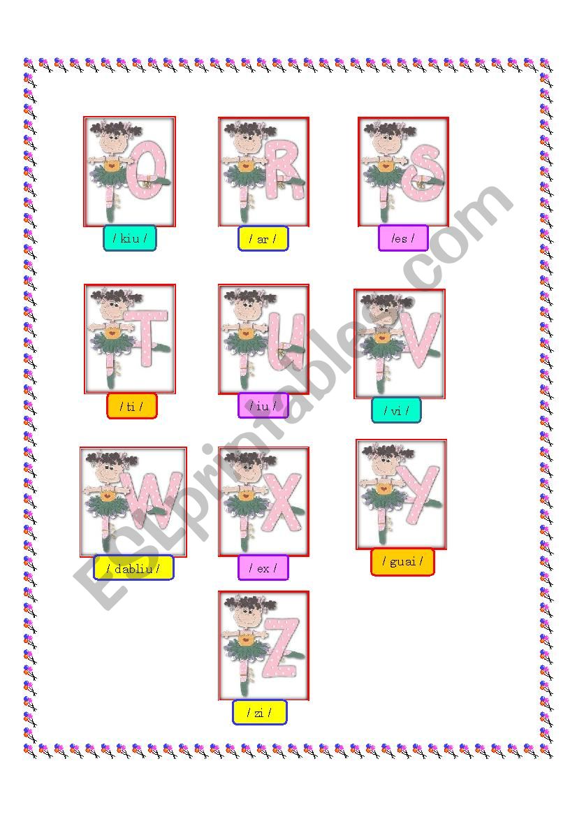 THE ALPHABET ( PART 2) worksheet