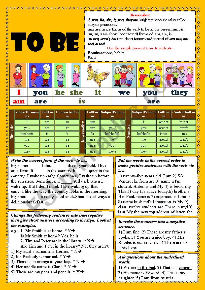 present-simple-of-the-verb-to-be-esl-worksheet-by-limonella