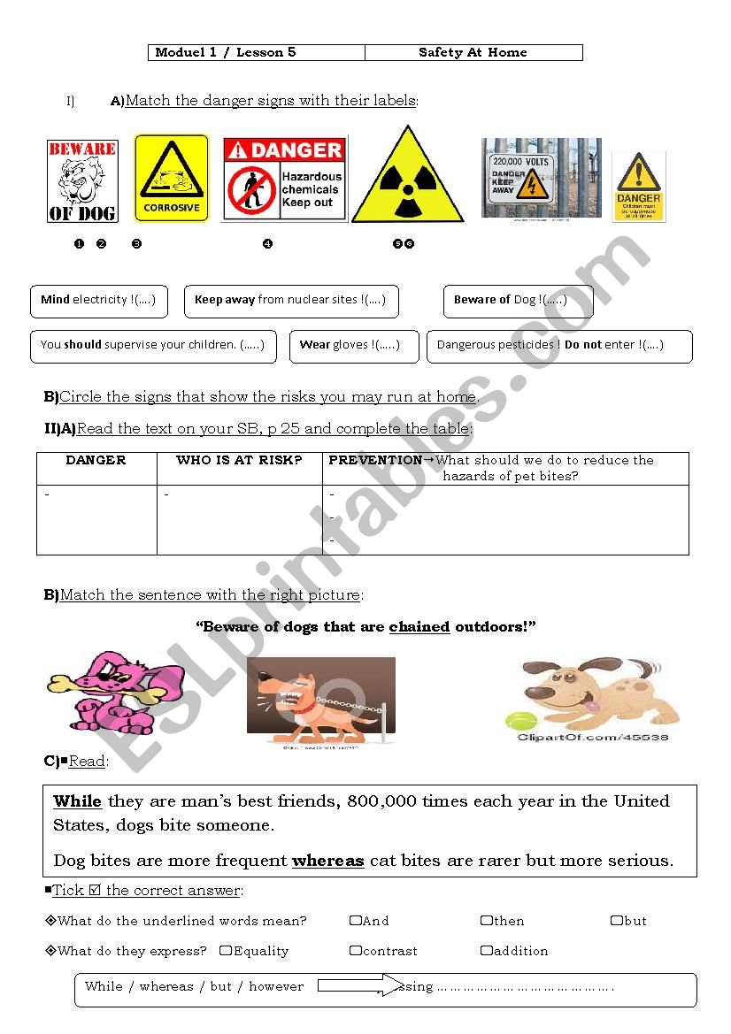 9th form lesson 5 Safety at home
