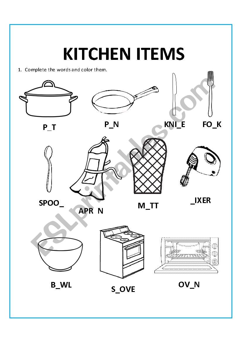 KITCHEN ITEMS & COOKIES RECIPE