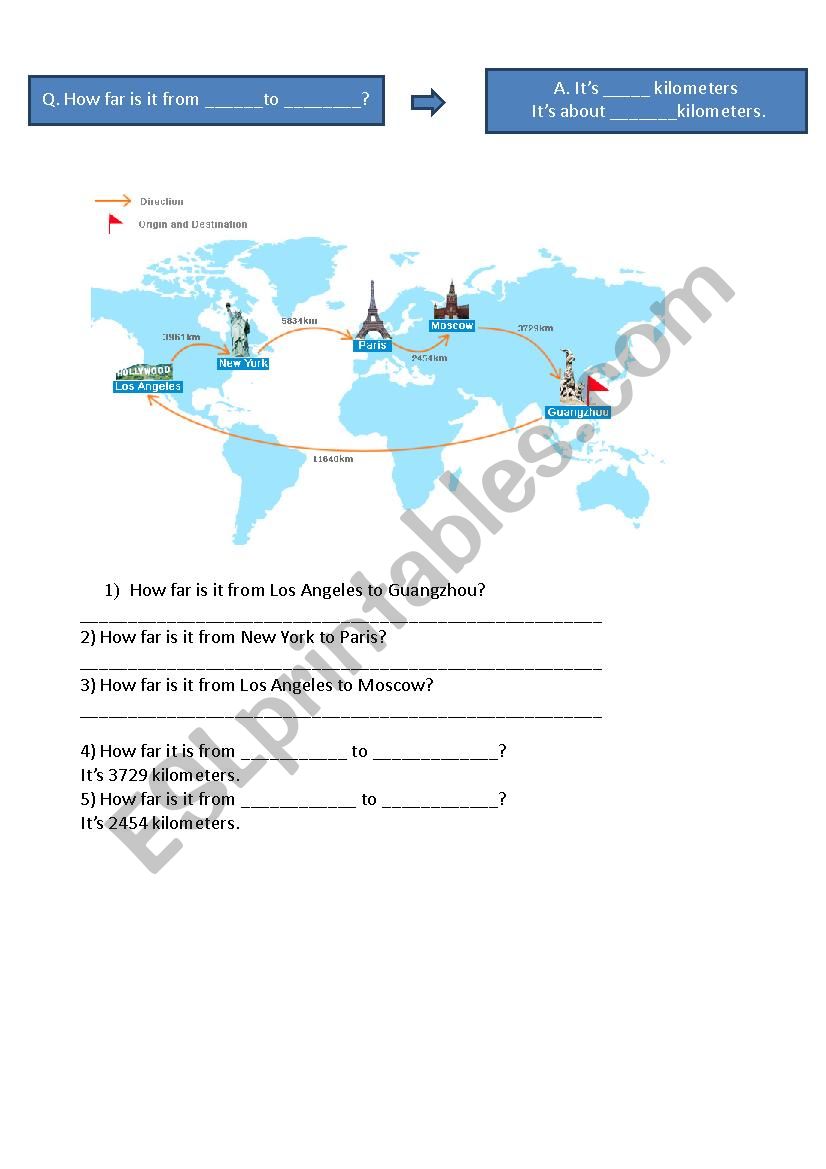 HOW FAR IS IT... worksheet