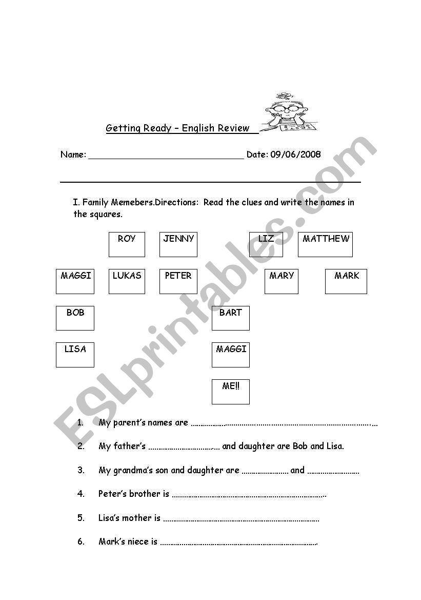 getting ready - english review