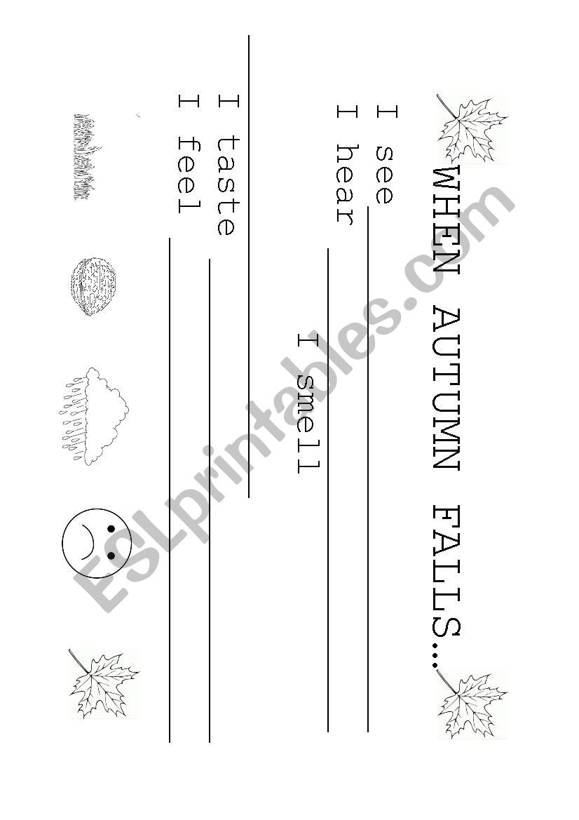 When Autumn falls worksheet