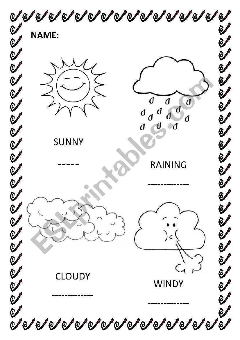 Weather worksheet