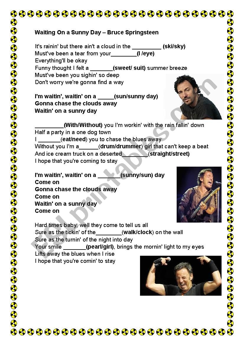 Waitin´ On a Sunny Day worksheet