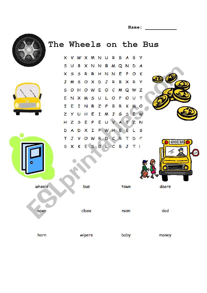 Wheels on the Bus  worksheet