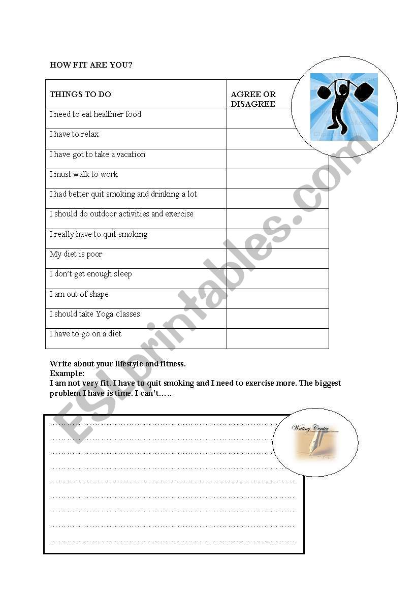 Are you fit? worksheet
