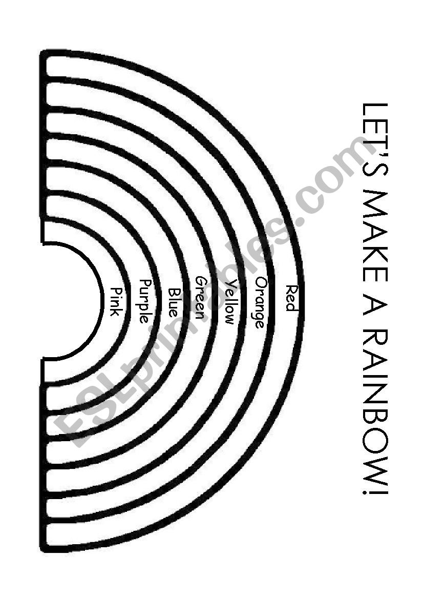 Lets make a rainbow! worksheet