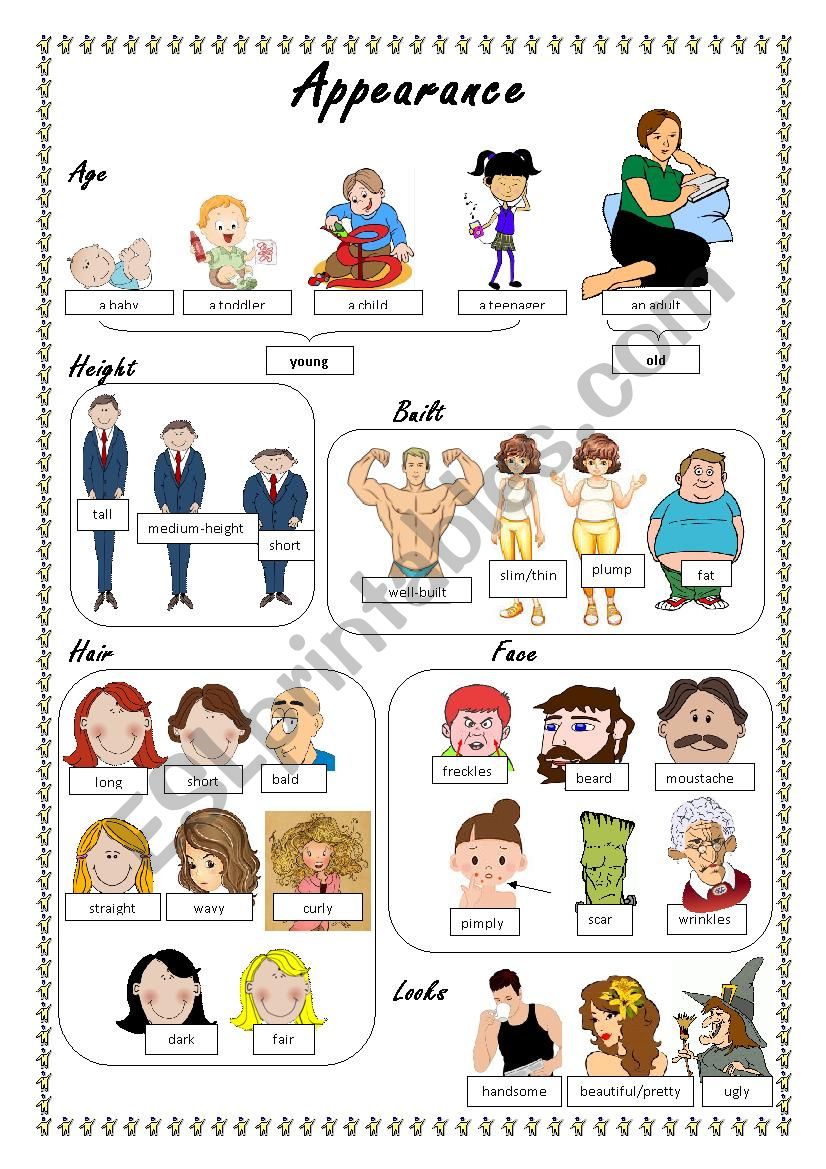 appearance-esl-worksheet-by-noola