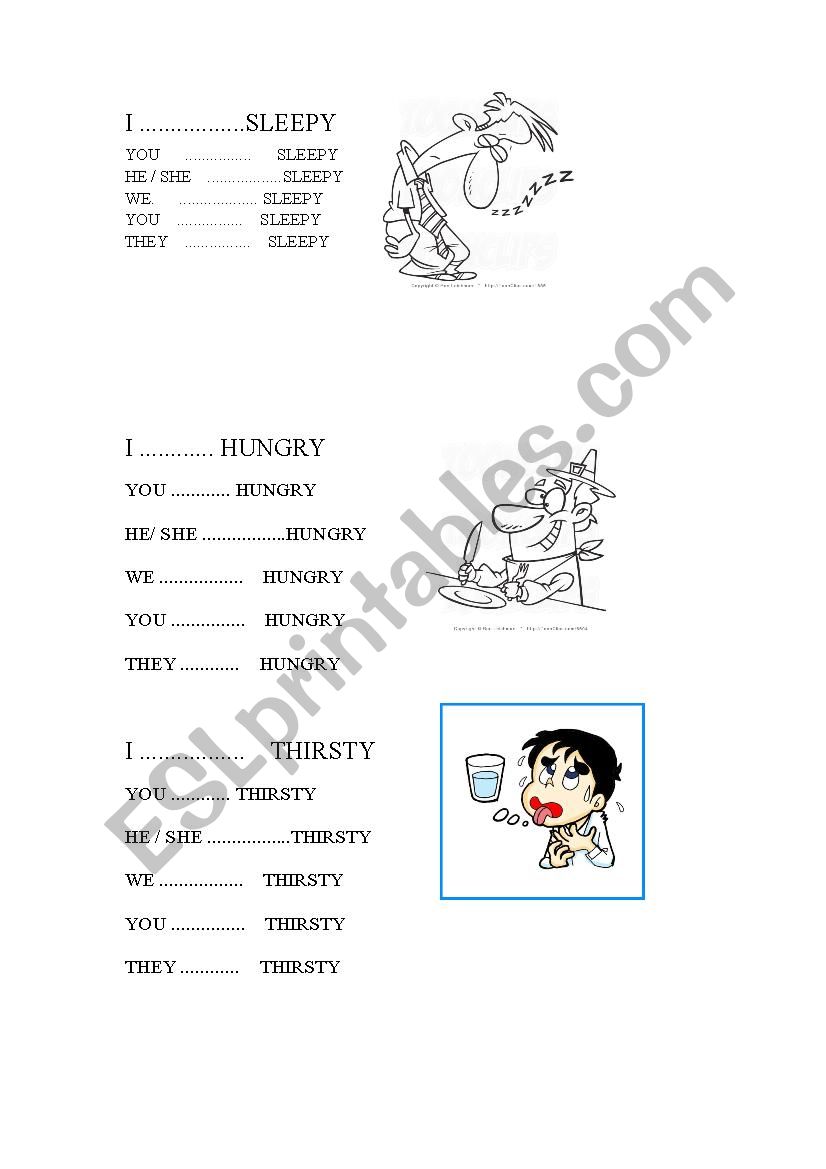 To feel - Present Tense worksheet