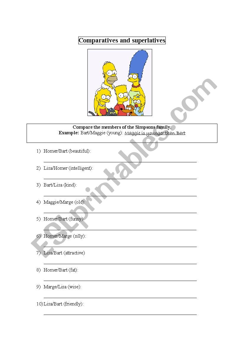 Comparison of Adjectives/ Comparatives and Superlatives