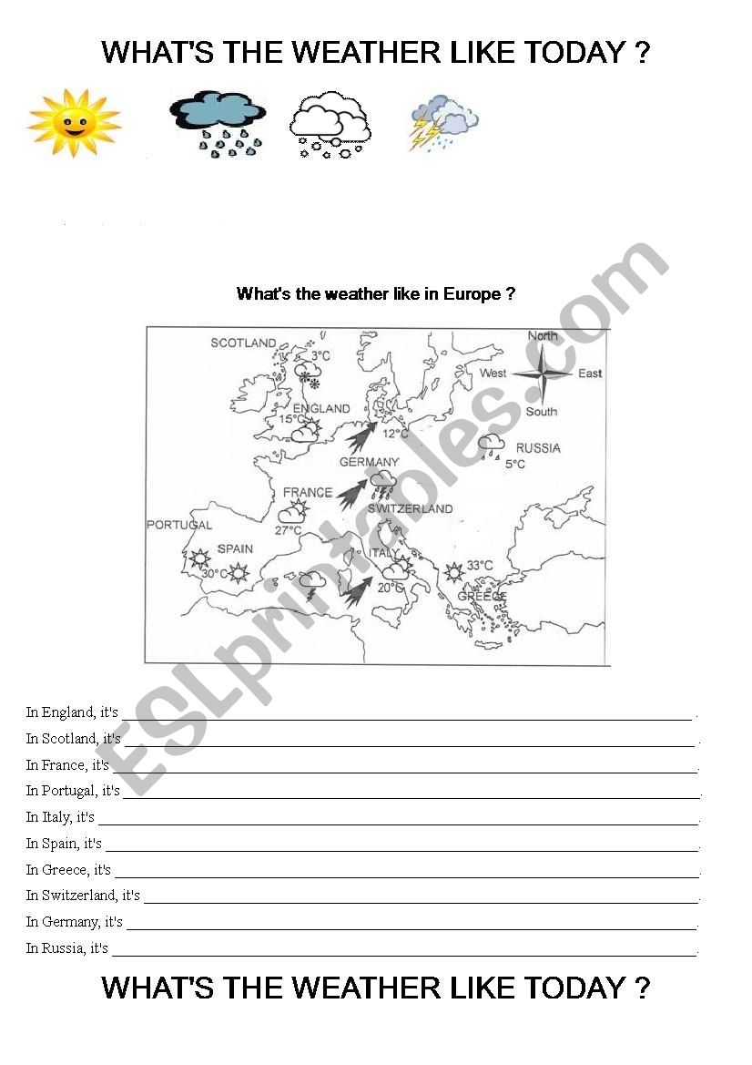Whats the weather like ? worksheet