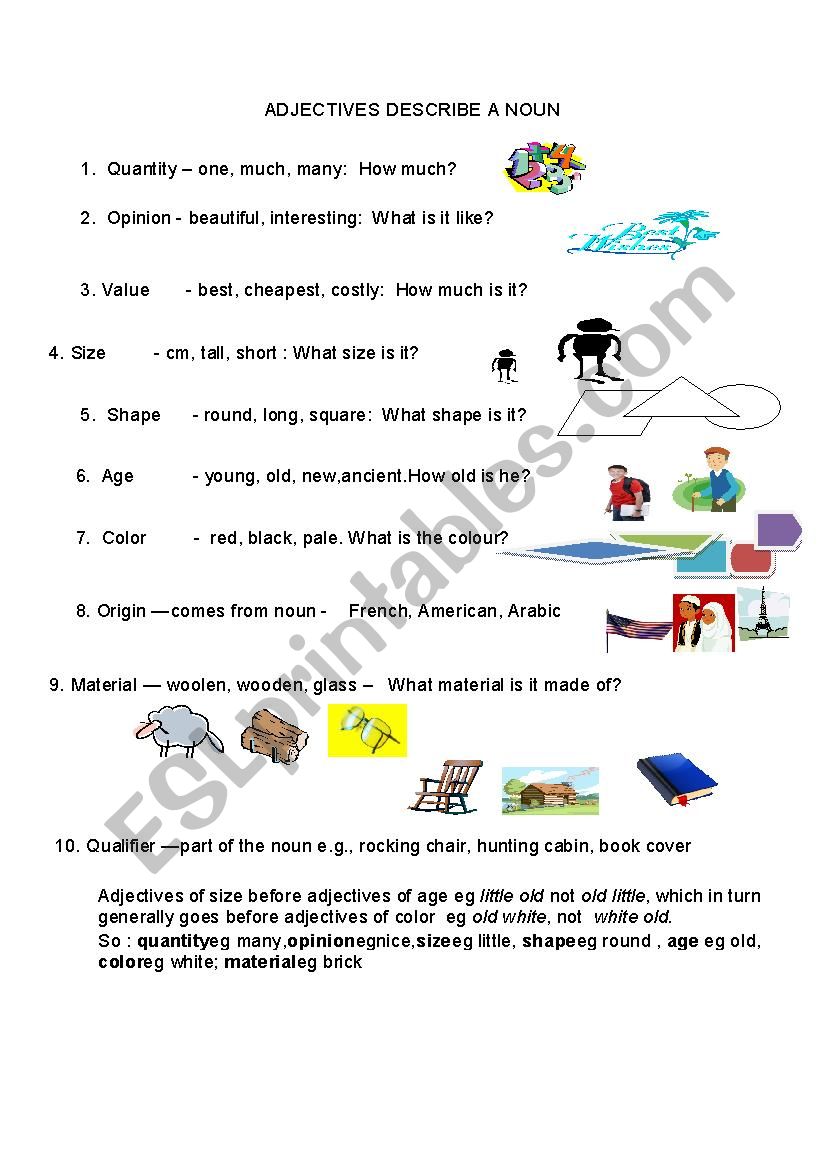 adjectives-describe-nouns-esl-worksheet-by-ajhbailey