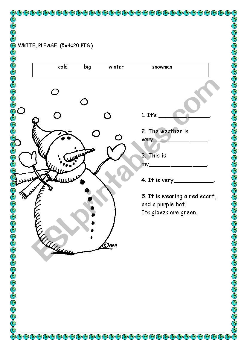 weather worksheet