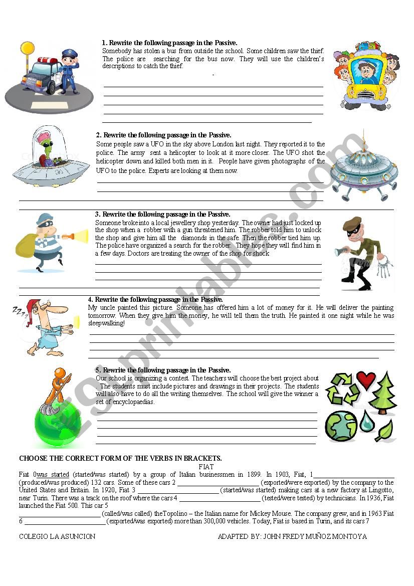 PASSIVE VOICE worksheet